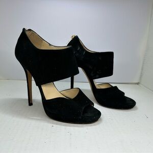 Jimmy Choo Private Tacco Black Suede Heels Size 38